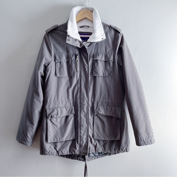 Madden Girl Faux-Fur Lined Mid Season Utility Jacket in Olive Green, Size Medium - Picture 1 of 12